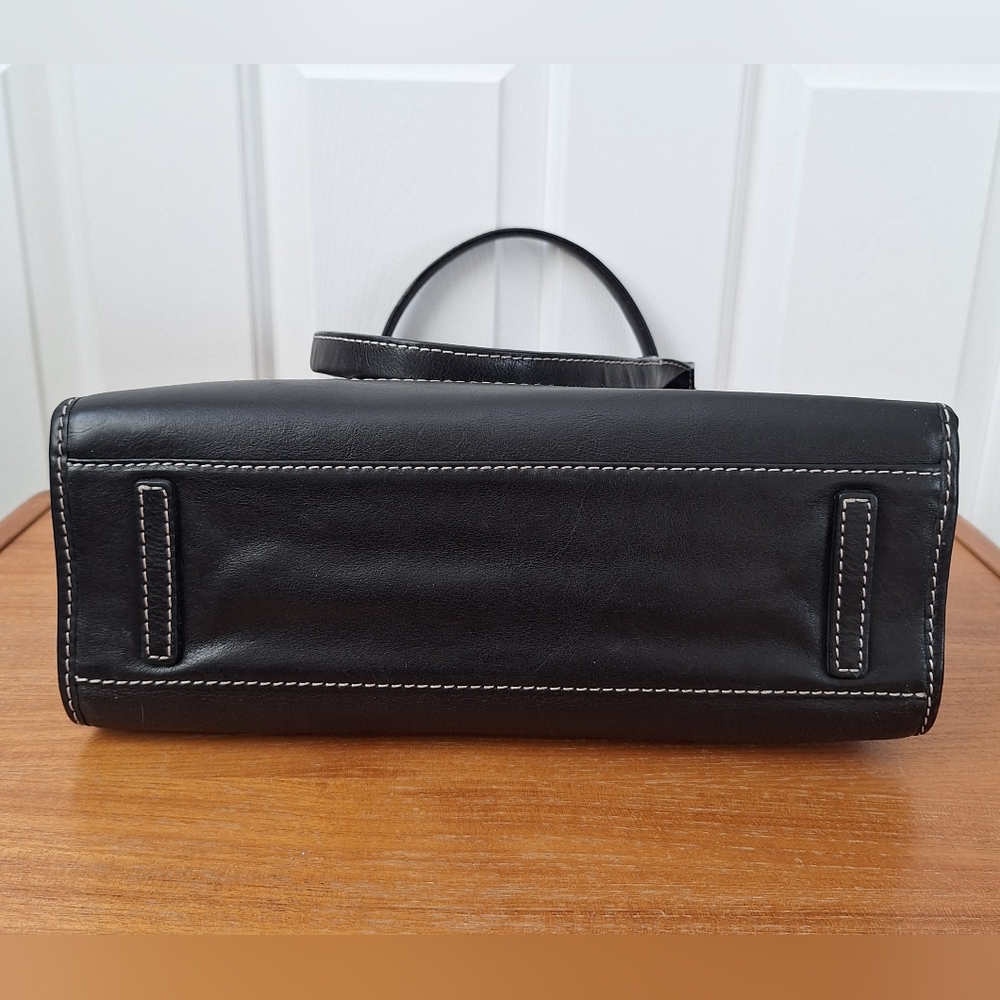 Michael Kors Leather Laptop Bag Work Tote Shoulder Structured Corpcore Black - Picture 7 of 14